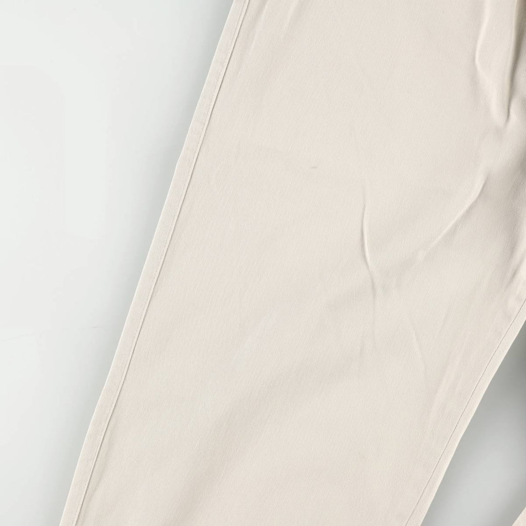 Ralph Lauren POLO by Ralph Lauren Two-pleat Chino Pants for Men, W33 equivalent cotton ivory Vintage Second Hand