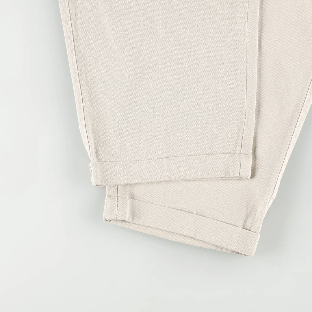Ralph Lauren POLO by Ralph Lauren Two-pleat Chino Pants for Men, W33 equivalent cotton ivory Vintage Second Hand