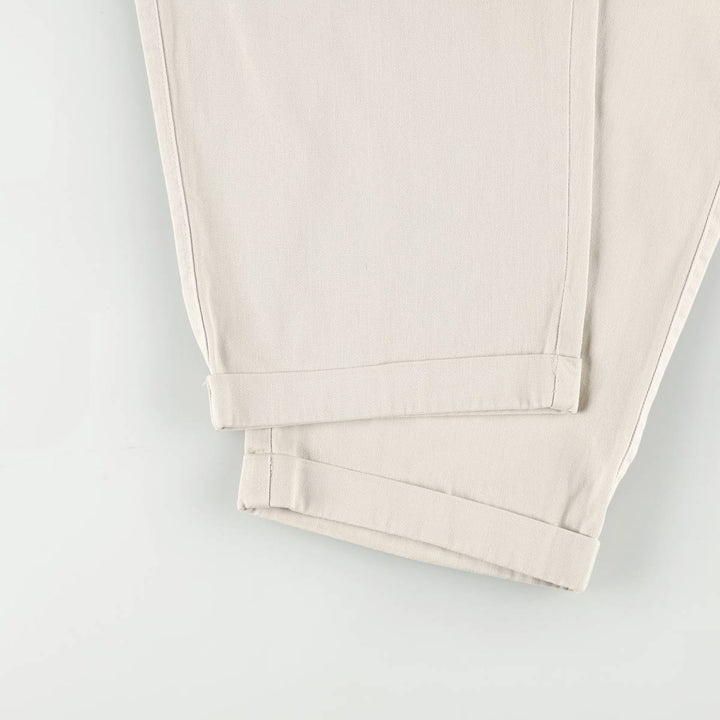 Ralph Lauren POLO by Ralph Lauren Two-pleat Chino Pants for Men, W33 equivalent cotton ivory Vintage Second Hand