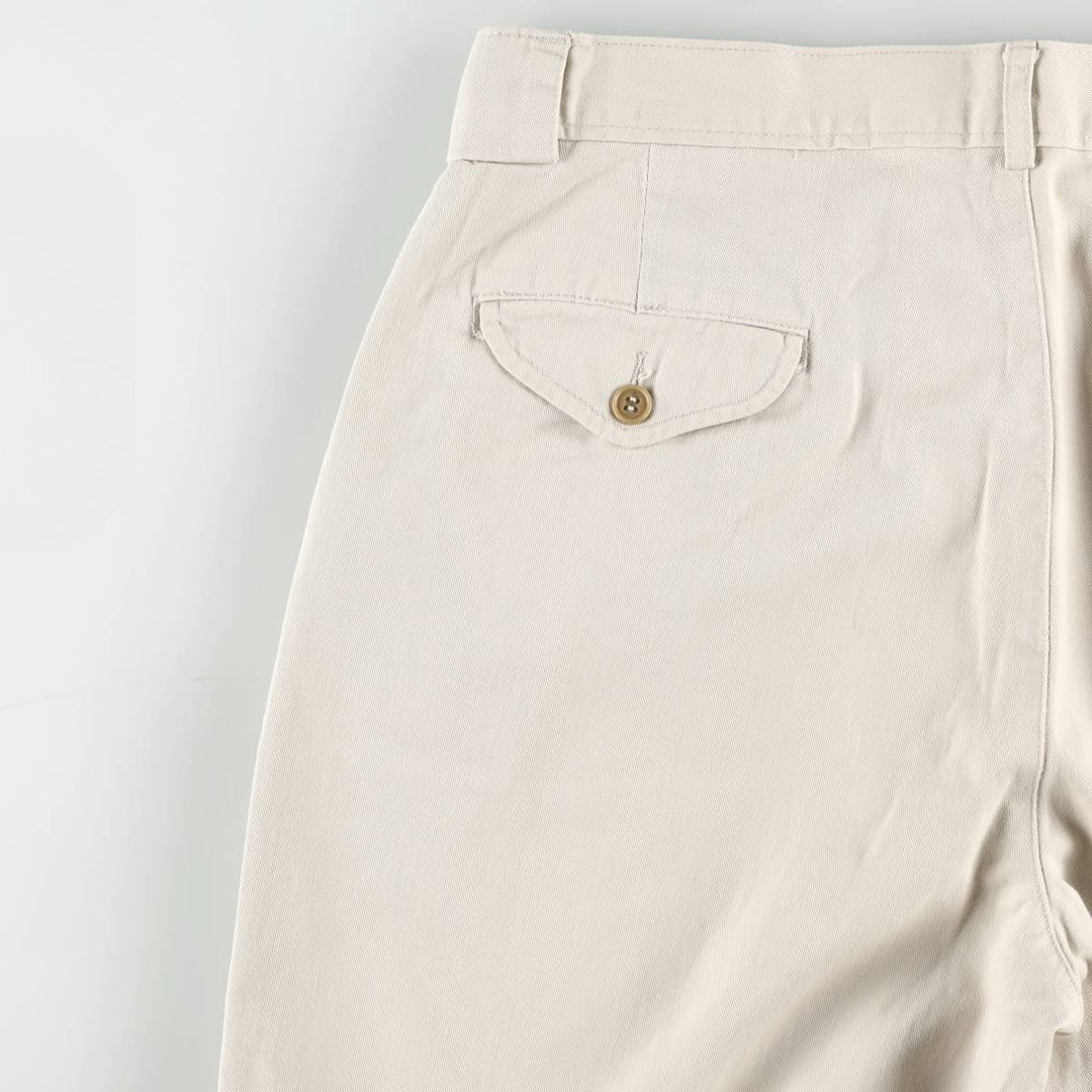 Ralph Lauren POLO by Ralph Lauren Two-pleat Chino Pants for Men, W33 equivalent cotton ivory Vintage Second Hand