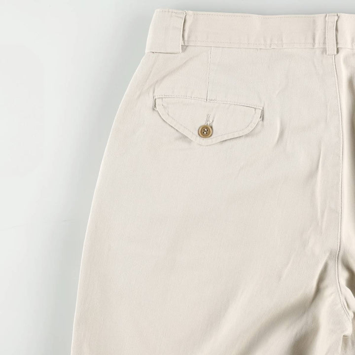 Ralph Lauren POLO by Ralph Lauren Two-pleat Chino Pants for Men, W33 equivalent cotton ivory Vintage Second Hand