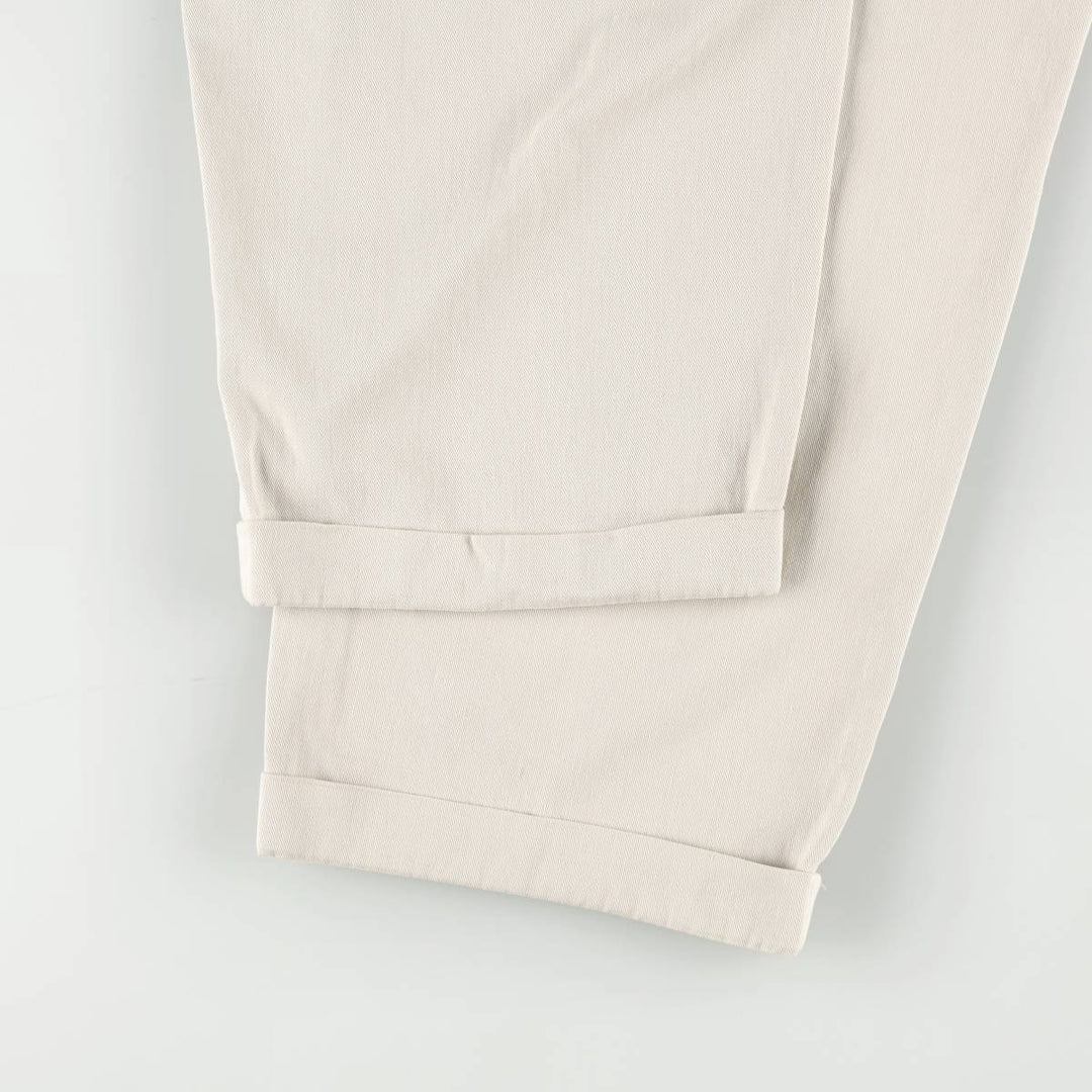 Ralph Lauren POLO by Ralph Lauren Two-pleat Chino Pants for Men, W33 equivalent cotton ivory Vintage Second Hand