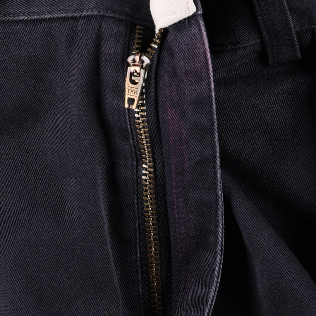 Ralph Lauren POLO by Ralph Lauren ANDREW PANT, two-pleat chino pants, men's, W35 equivalent cotton navy blue type Vintage Second Hand