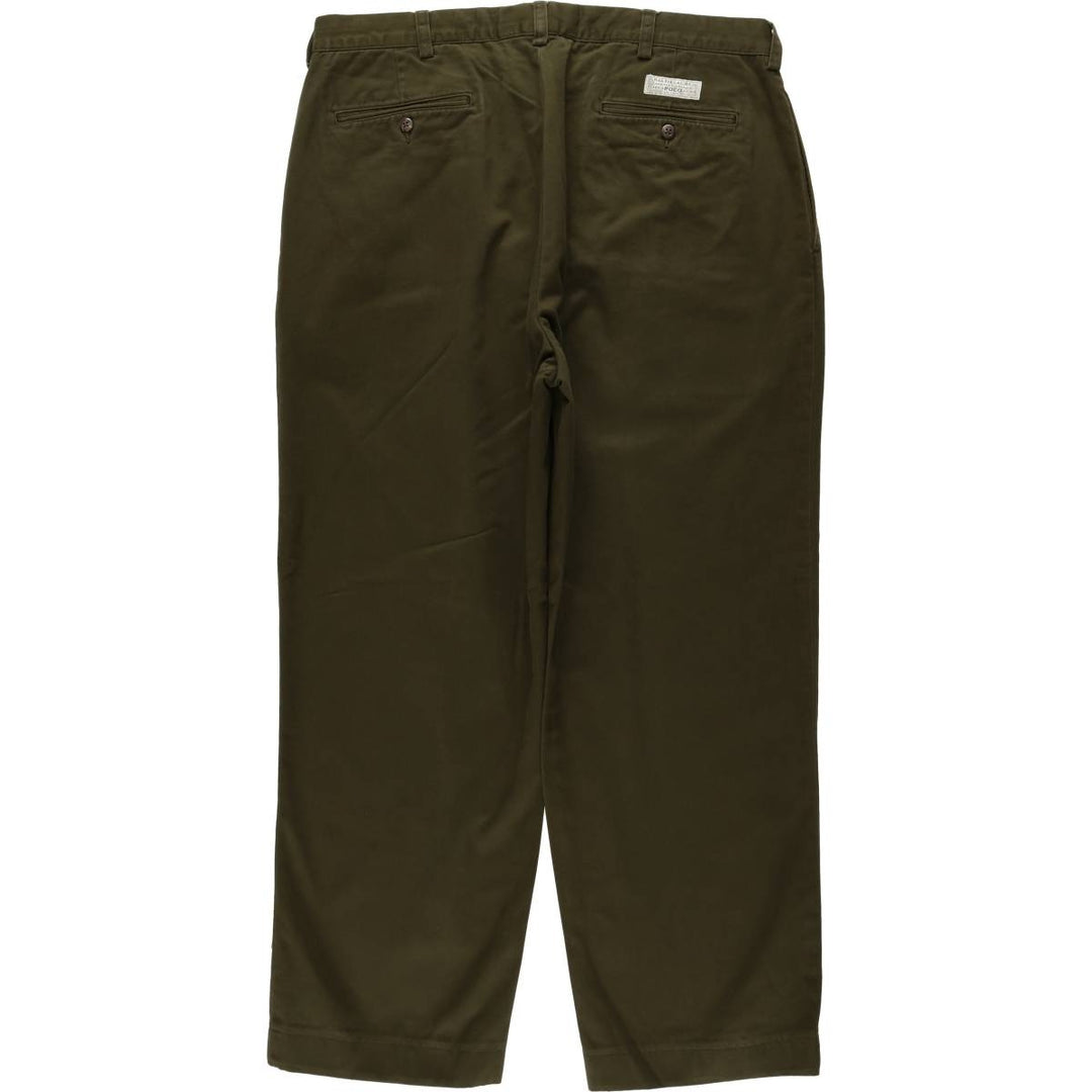 Ralph Lauren POLO by Ralph Lauren ANDREW PANT Two-pleat chino pants for men, equivalent to w37 cotton Khaki type Vintage Second Hand