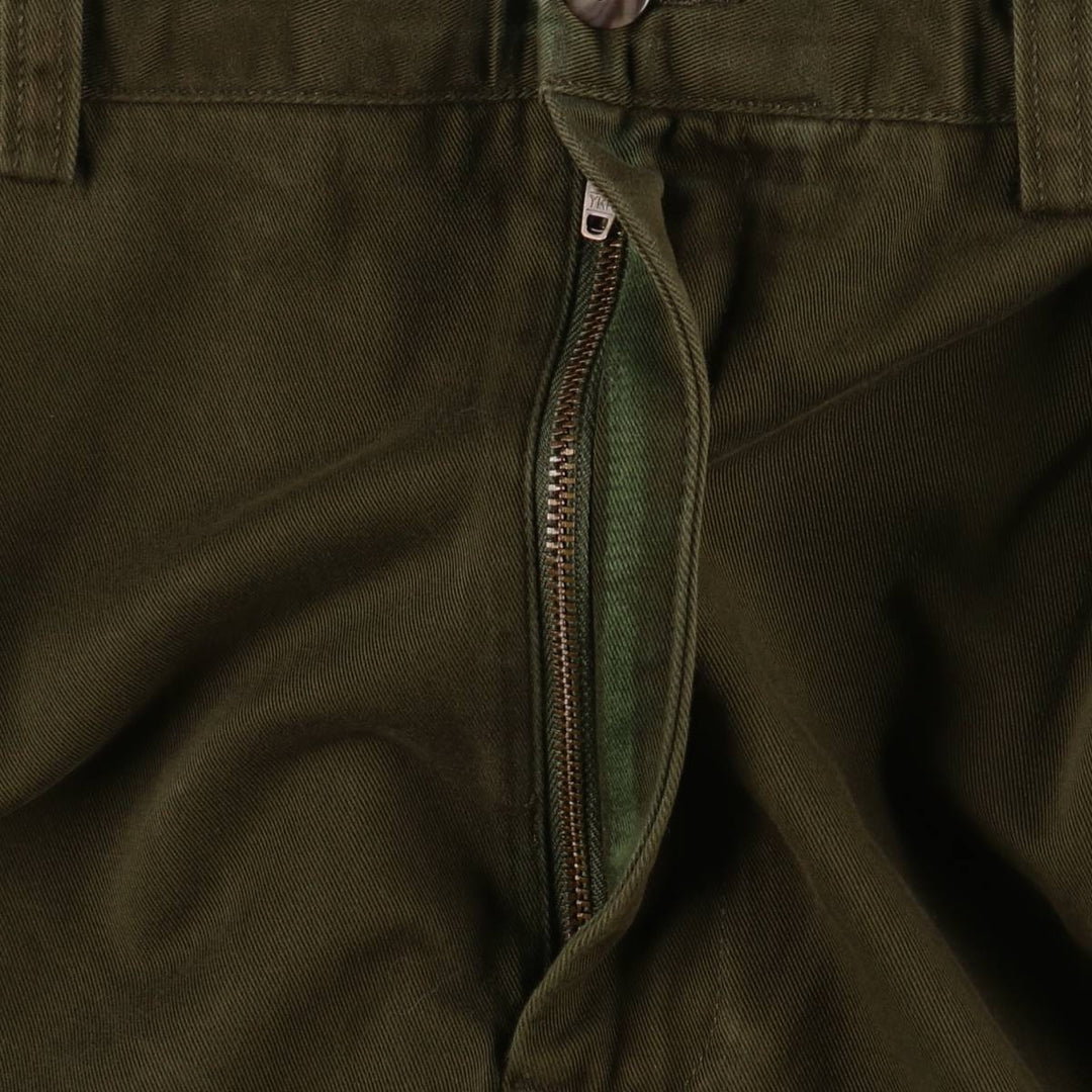 Ralph Lauren POLO by Ralph Lauren ANDREW PANT Two-pleat chino pants for men, equivalent to w37 cotton Khaki type Vintage Second Hand