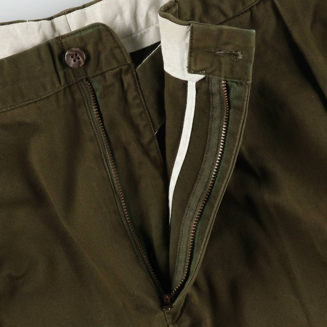 Ralph Lauren POLO by Ralph Lauren ANDREW PANT Two-pleat chino pants for men, equivalent to w37 cotton Khaki type Vintage Second Hand