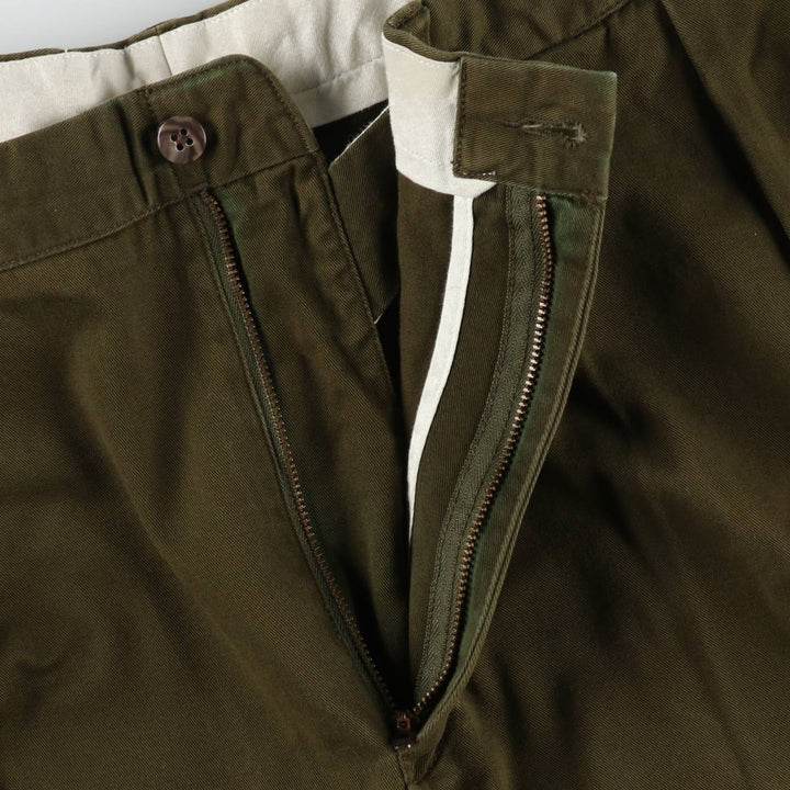 Ralph Lauren POLO by Ralph Lauren ANDREW PANT Two-pleat chino pants for men, equivalent to w37 cotton Khaki type Vintage Second Hand