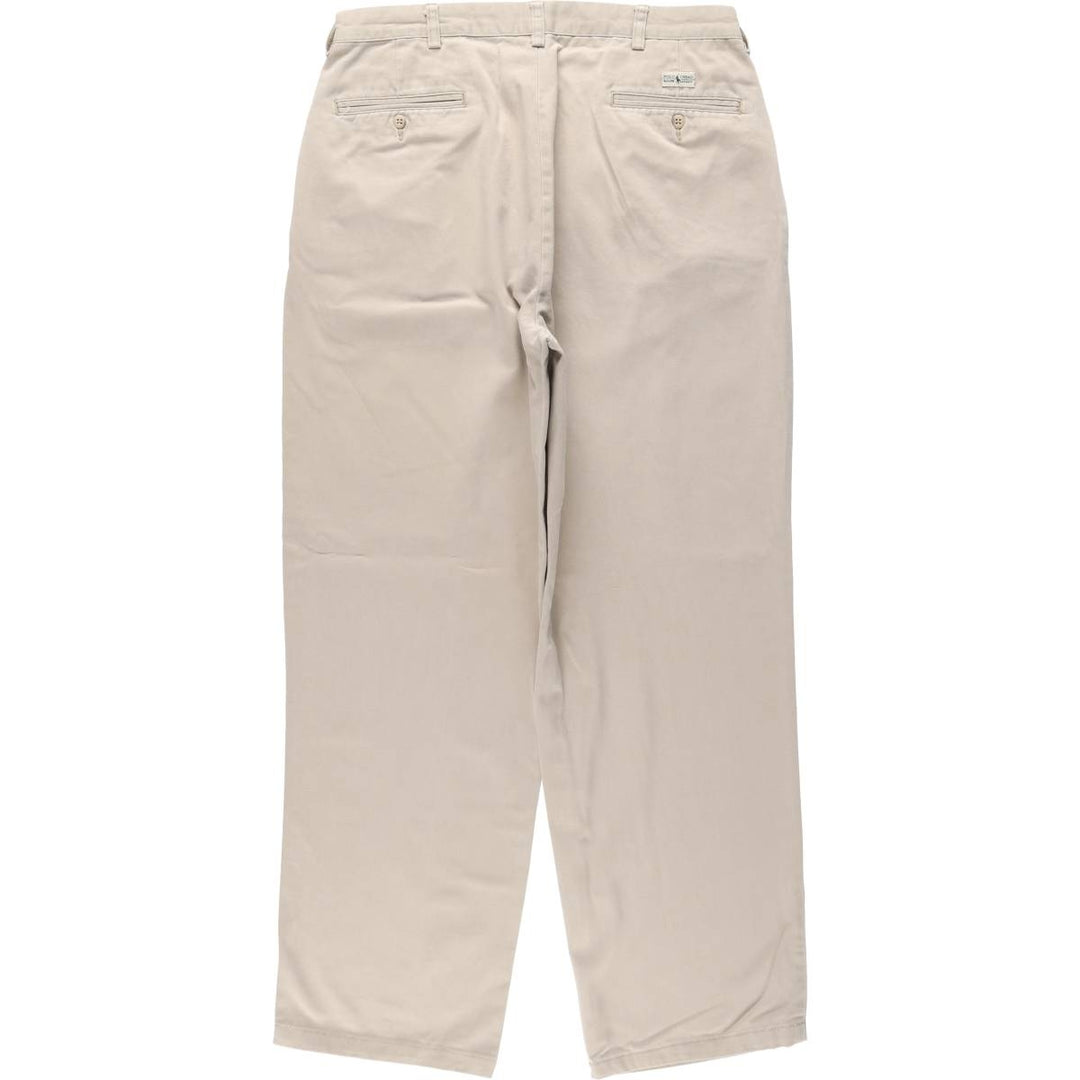 Ralph Lauren Polo Ralph Lauren Andrew Pant Two-pleat Chino Pants Men's Size W34 cotton Beige type Vintage Second Hand