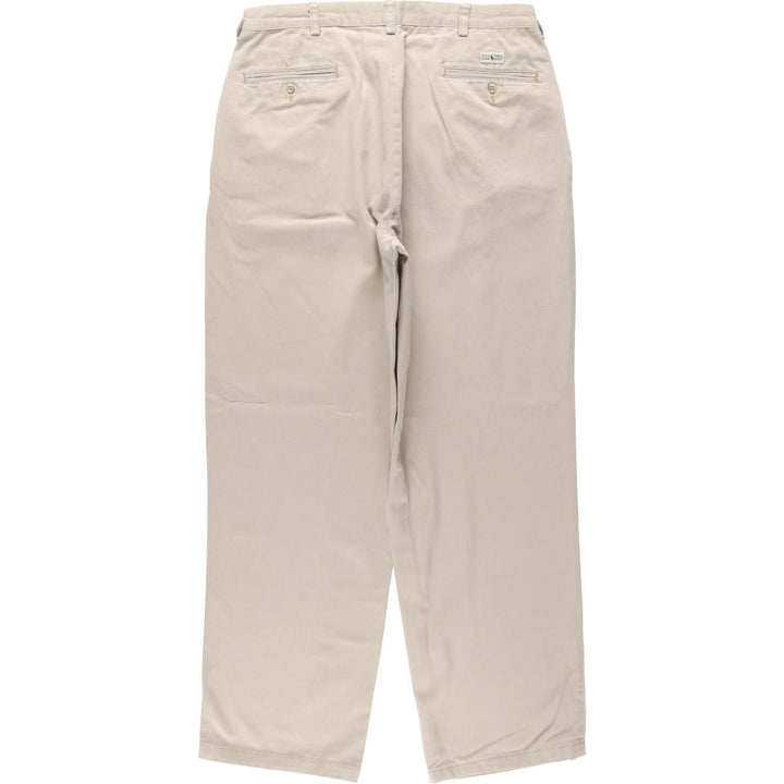 Ralph Lauren Polo Ralph Lauren Andrew Pant Two-pleat Chino Pants Men's Size W34 cotton Beige type Vintage Second Hand