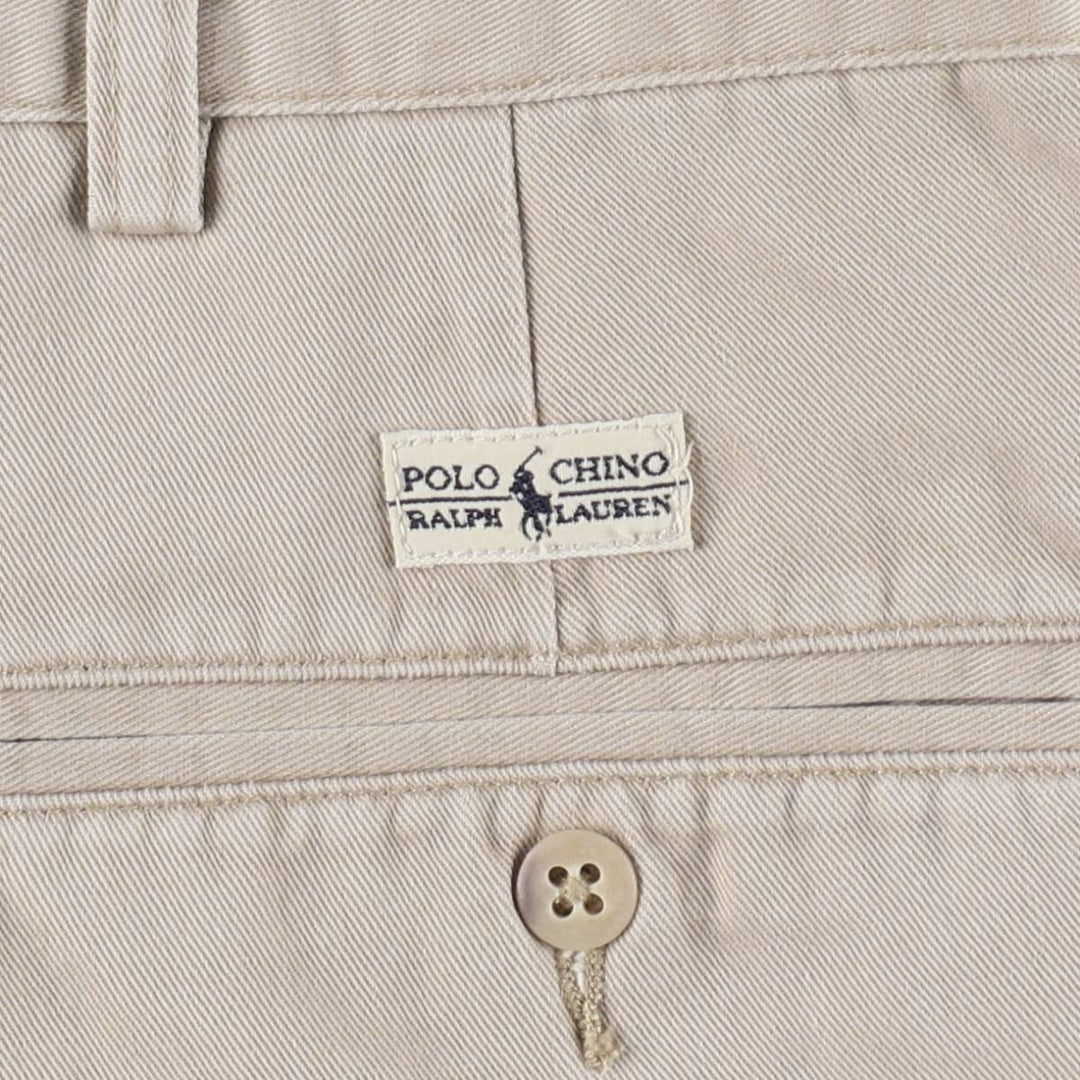 Ralph Lauren Polo Ralph Lauren Andrew Pant Two-pleat Chino Pants Men's Size W34 cotton Beige type Vintage Second Hand