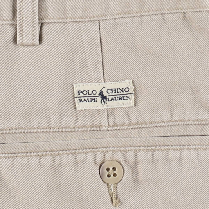 Ralph Lauren Polo Ralph Lauren Andrew Pant Two-pleat Chino Pants Men's Size W34 cotton Beige type Vintage Second Hand