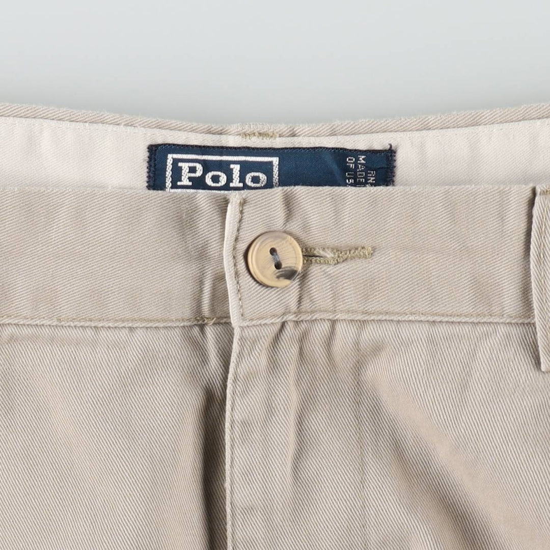 Ralph Lauren Polo Ralph Lauren Andrew Pant Two-pleat Chino Pants Men's Size W34 cotton Beige type Vintage Second Hand