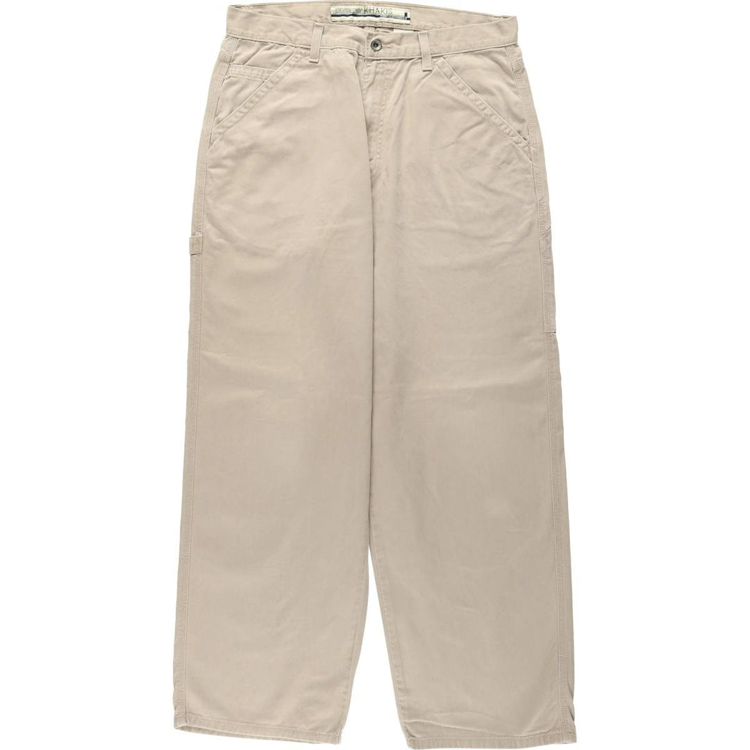 90'S Levi's Silver Tab Khakis Chino Pants Painter Pants Men's W34 (approx.) cotton Beige type Vintage Second Hand