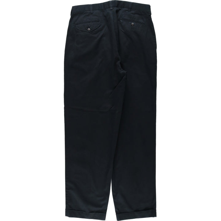 Ralph Lauren POLO by Ralph Lauren HAMMOND PANT, two-pleat chino pants, men's w35 equivalent cotton black type Vintage Second Hand