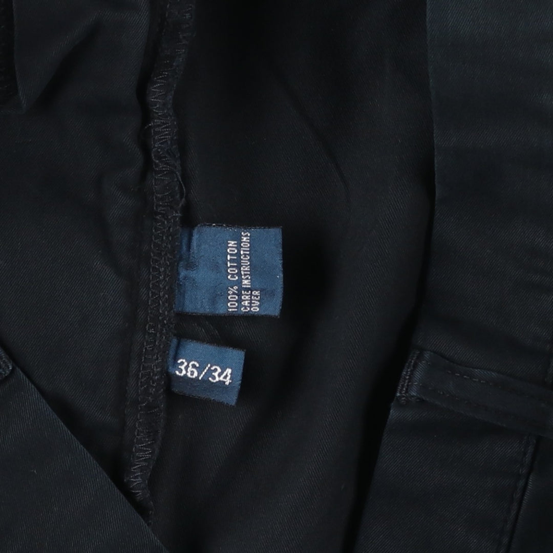 Ralph Lauren POLO by Ralph Lauren HAMMOND PANT, two-pleat chino pants, men's w35 equivalent cotton black type Vintage Second Hand
