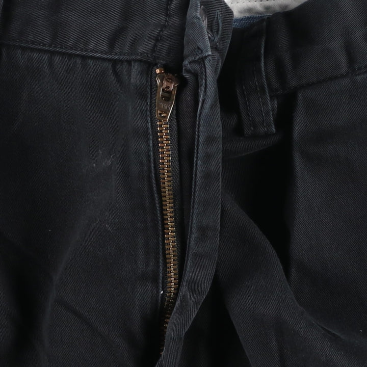 Ralph Lauren POLO by Ralph Lauren Classic Fit Two-Pleated Chino Pants, Men's, Size W34 cotton black type Vintage Second Hand