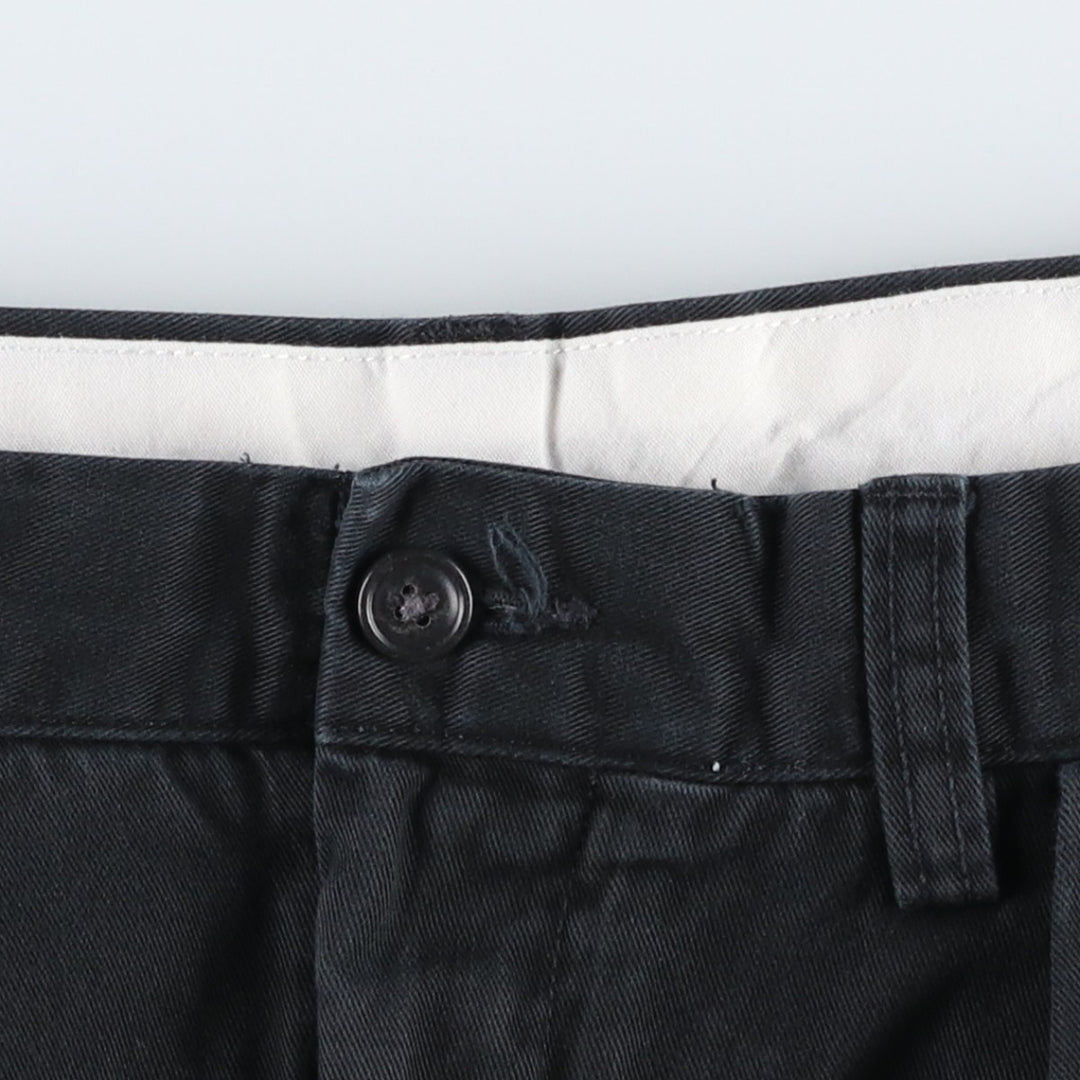 Ralph Lauren POLO by Ralph Lauren Classic Fit Two-Pleated Chino Pants, Men's, Size W34 cotton black type Vintage Second Hand