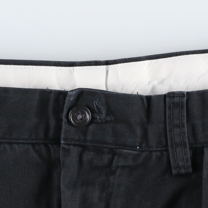 Ralph Lauren POLO by Ralph Lauren Classic Fit Two-Pleated Chino Pants, Men's, Size W34 cotton black type Vintage Second Hand