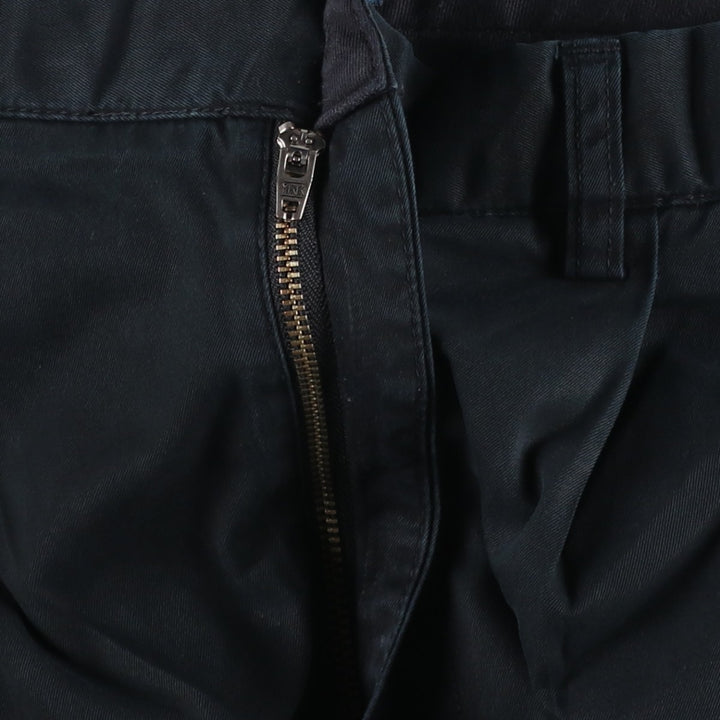 Ralph Lauren POLO by Ralph Lauren HAMMOND PANT, two-pleat chino pants, men's, w34 equivalent cotton black type Vintage Second Hand