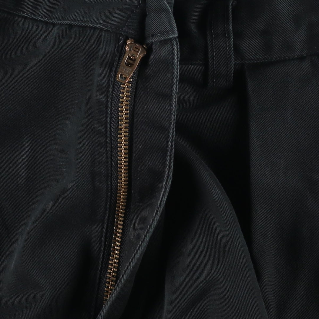 Ralph Lauren POLO by Ralph Lauren ANDREW PANT Two-pleat chino pants for men, equivalent to W33 cotton black type Vintage Second Hand