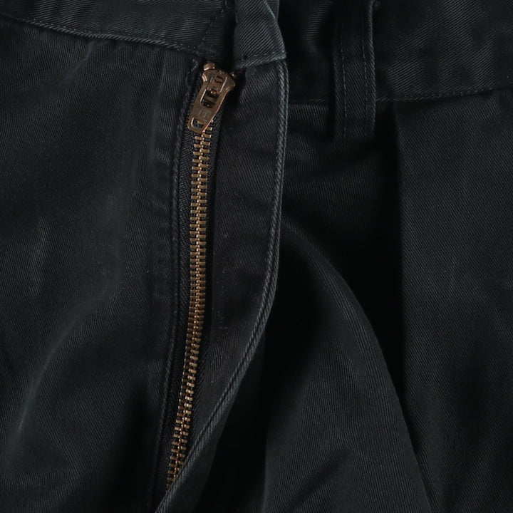 Ralph Lauren POLO by Ralph Lauren ANDREW PANT Two-pleat chino pants for men, equivalent to W33 cotton black type Vintage Second Hand