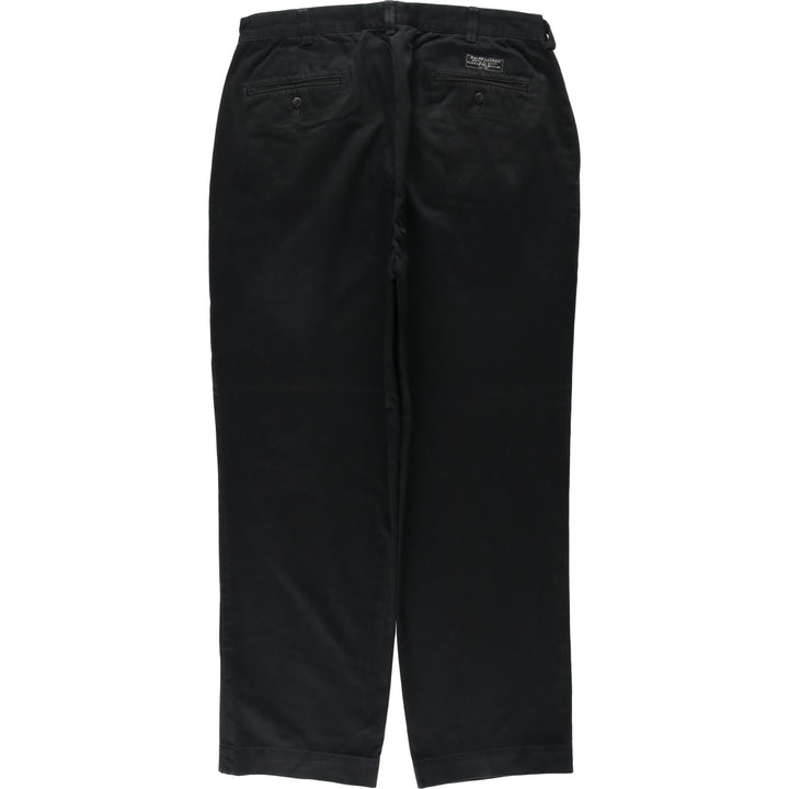 Ralph Lauren POLO by Ralph Lauren ANDREW PANT Two-pleat chino pants for men, equivalent to W34 cotton black type Vintage Second Hand