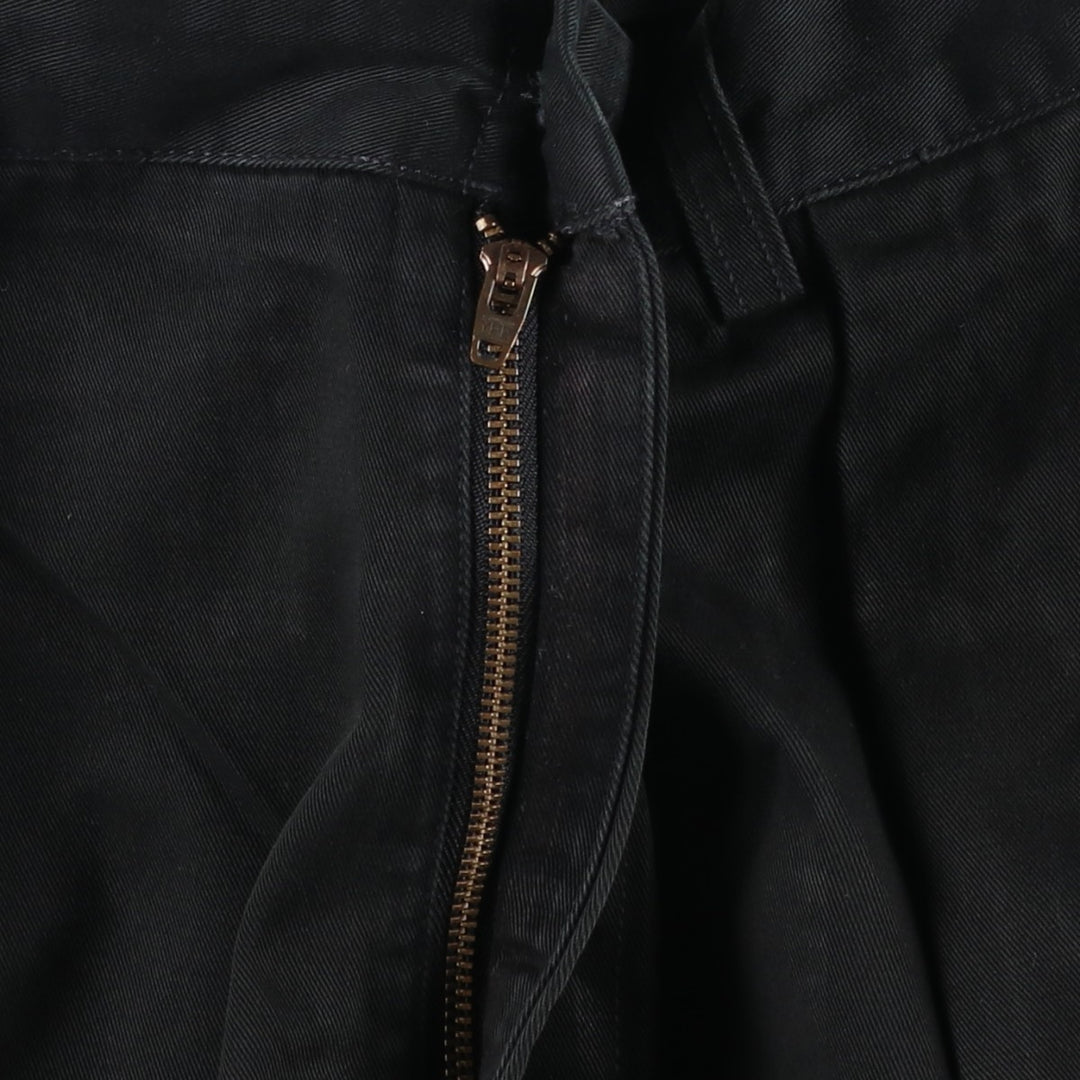 Ralph Lauren POLO by Ralph Lauren ANDREW PANT Two-pleat chino pants for men, equivalent to W34 cotton black type Vintage Second Hand
