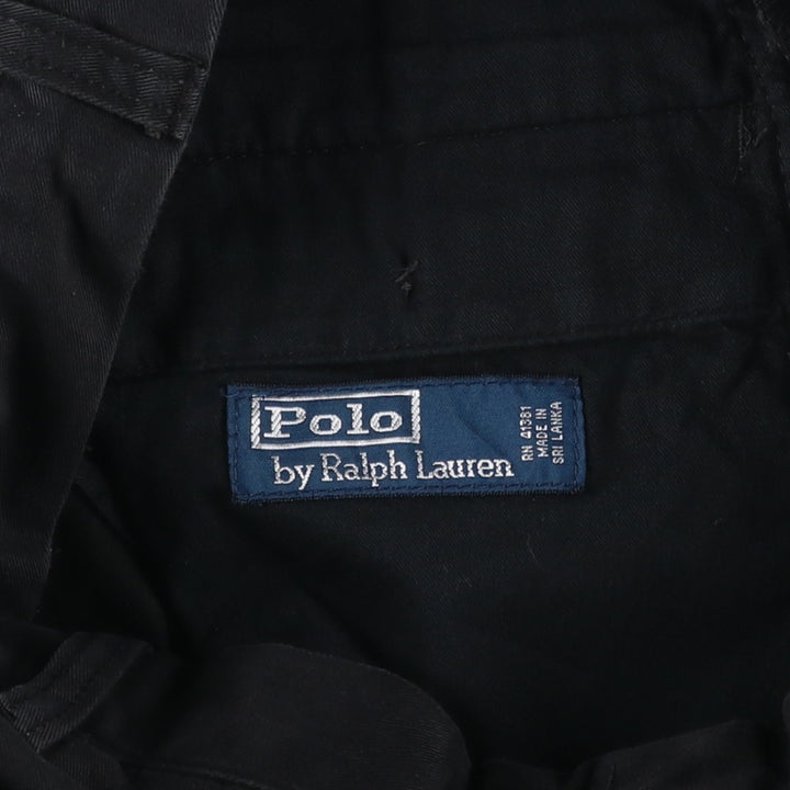 Ralph Lauren POLO by Ralph Lauren Two-pleat Chino Pants for Men, W34 equivalent cotton black type Vintage Second Hand