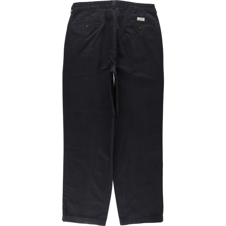 Ralph Lauren Polo Ralph Lauren Andrew Pant Two-pleat Chino Pants Men's Size W32 cotton black type Vintage Second Hand