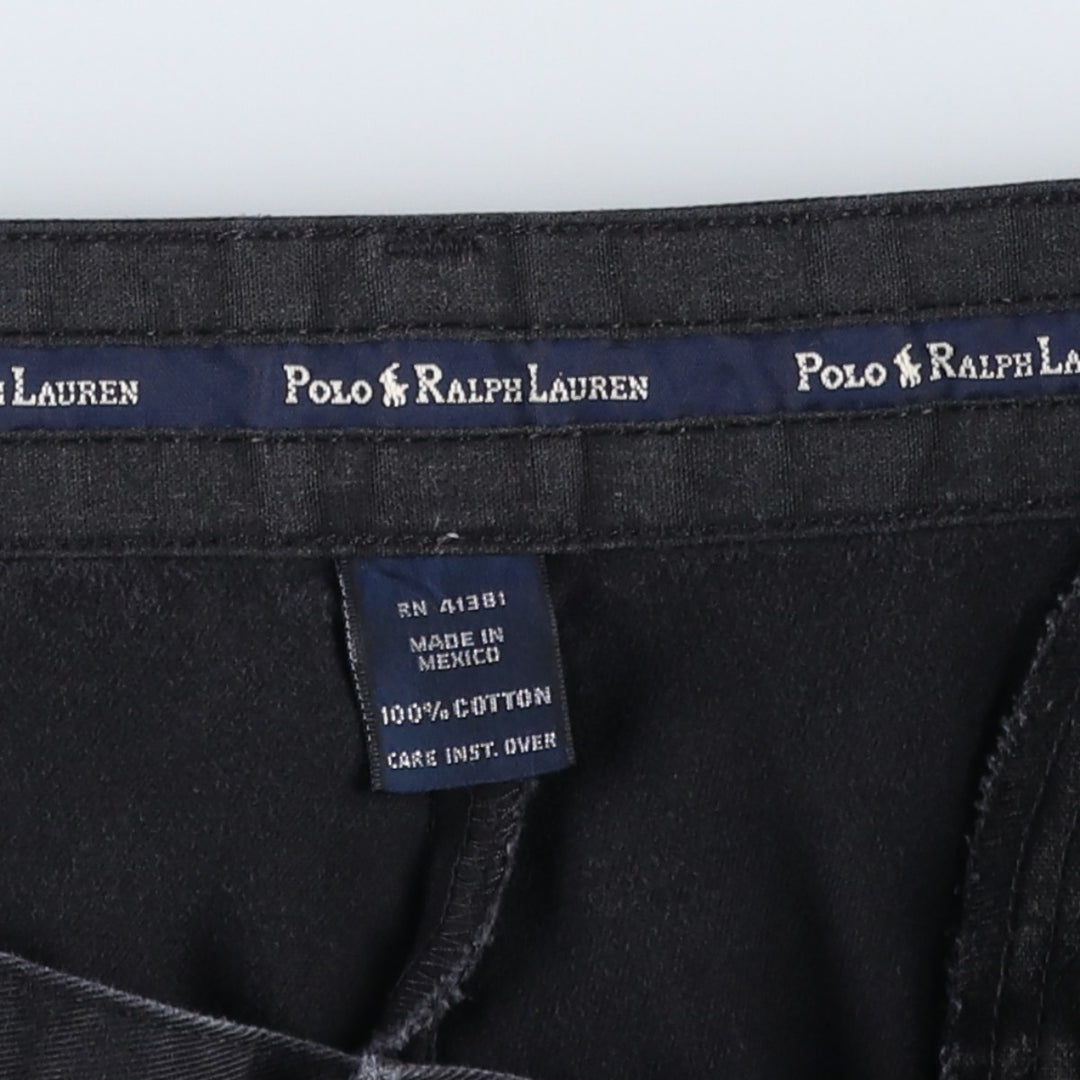 Ralph Lauren Polo Ralph Lauren Andrew Pant Two-pleat Chino Pants Men's Size W32 cotton black type Vintage Second Hand