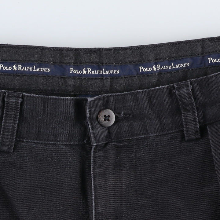Ralph Lauren Polo Ralph Lauren Andrew Pant Two-pleat Chino Pants Men's Size W32 cotton black type Vintage Second Hand