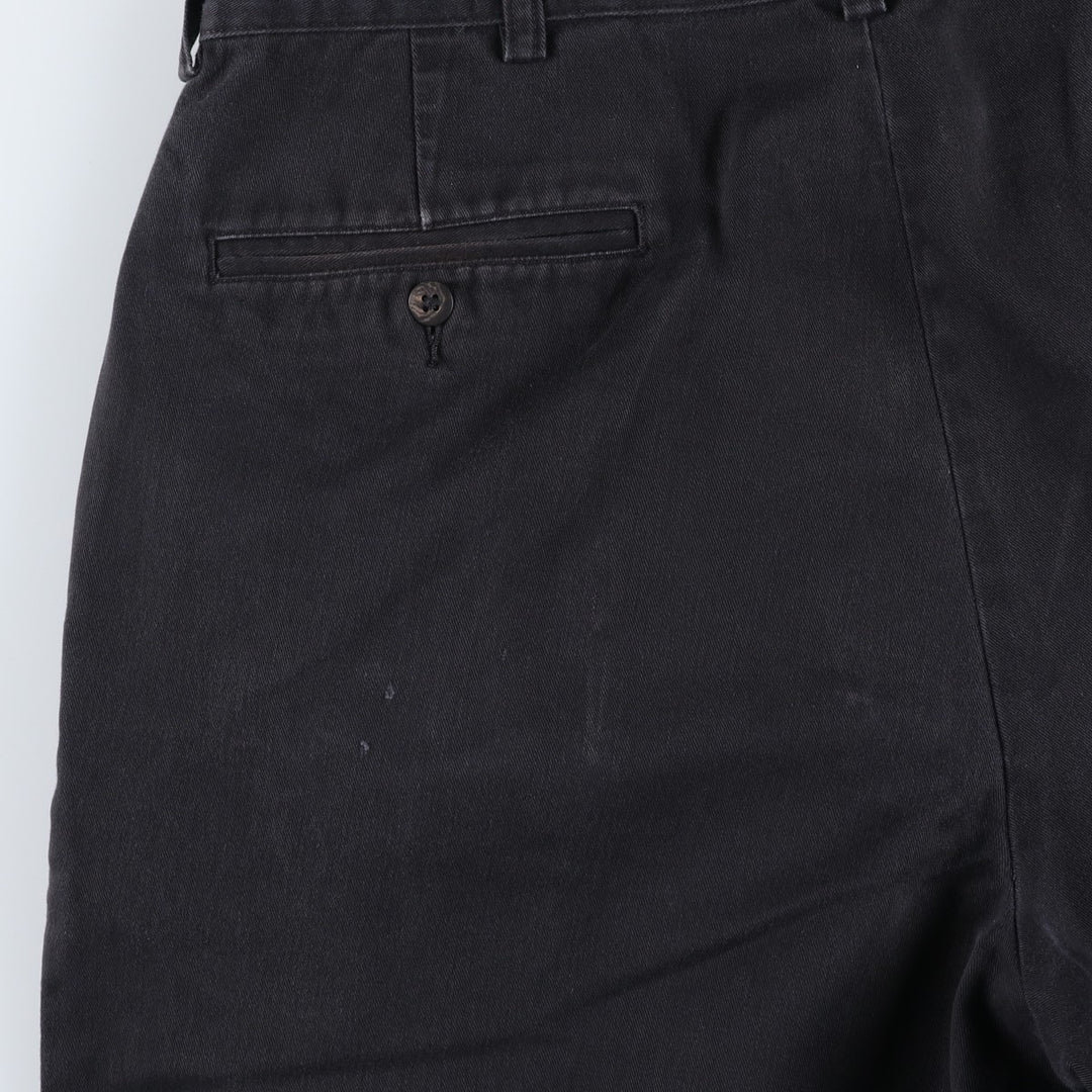 Ralph Lauren Polo Ralph Lauren Andrew Pant Two-pleat Chino Pants Men's Size W32 cotton black type Vintage Second Hand