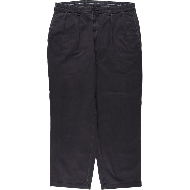 Ralph Lauren Polo Ralph Lauren Andrew Pant Two-pleat Chino Pants Men's W36 cotton black type Vintage Second Hand