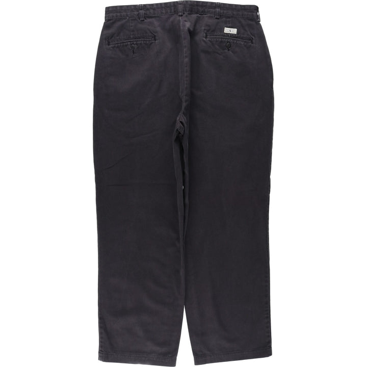 Ralph Lauren Polo Ralph Lauren Andrew Pant Two-pleat Chino Pants Men's W36 cotton black type Vintage Second Hand