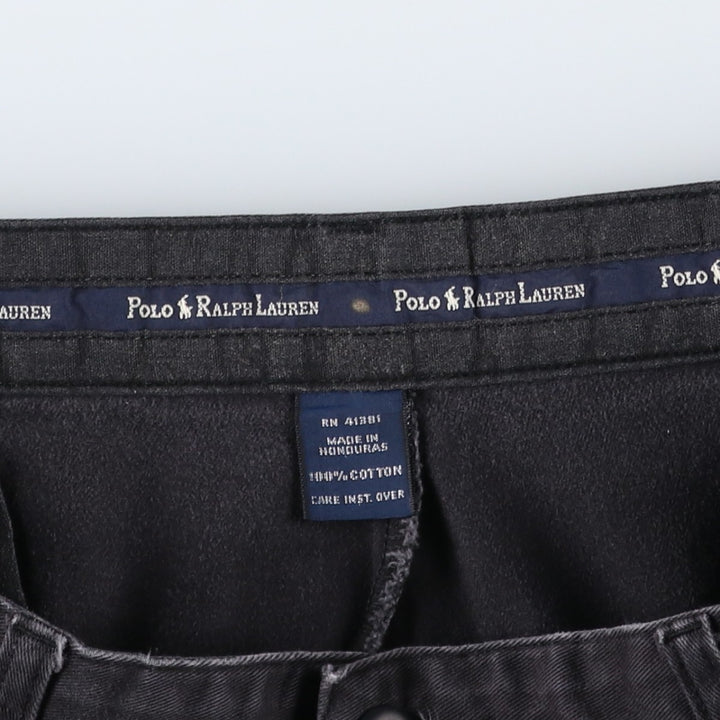 Ralph Lauren Polo Ralph Lauren Andrew Pant Two-pleat Chino Pants Men's W36 cotton black type Vintage Second Hand