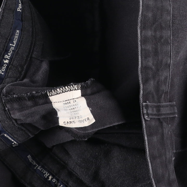 Ralph Lauren Polo Ralph Lauren Andrew Pant Two-pleat Chino Pants Men's W36 cotton black type Vintage Second Hand