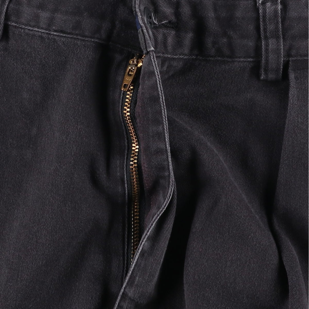 Ralph Lauren Polo Ralph Lauren Andrew Pant Two-pleat Chino Pants Men's W36 cotton black type Vintage Second Hand