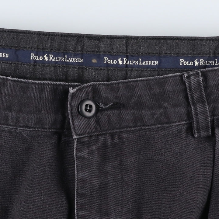 Ralph Lauren Polo Ralph Lauren Andrew Pant Two-pleat Chino Pants Men's W36 cotton black type Vintage Second Hand