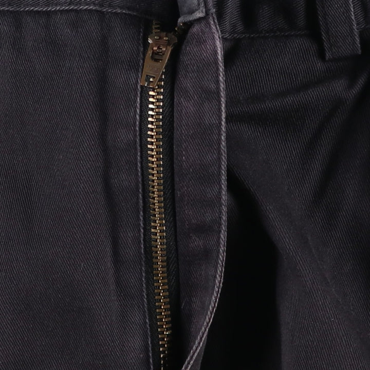 Ralph Lauren POLO by Ralph Lauren ANDREW PANT, two-pleat chino pants, men's, W32 equivalent cotton navy blue type Vintage Second Hand