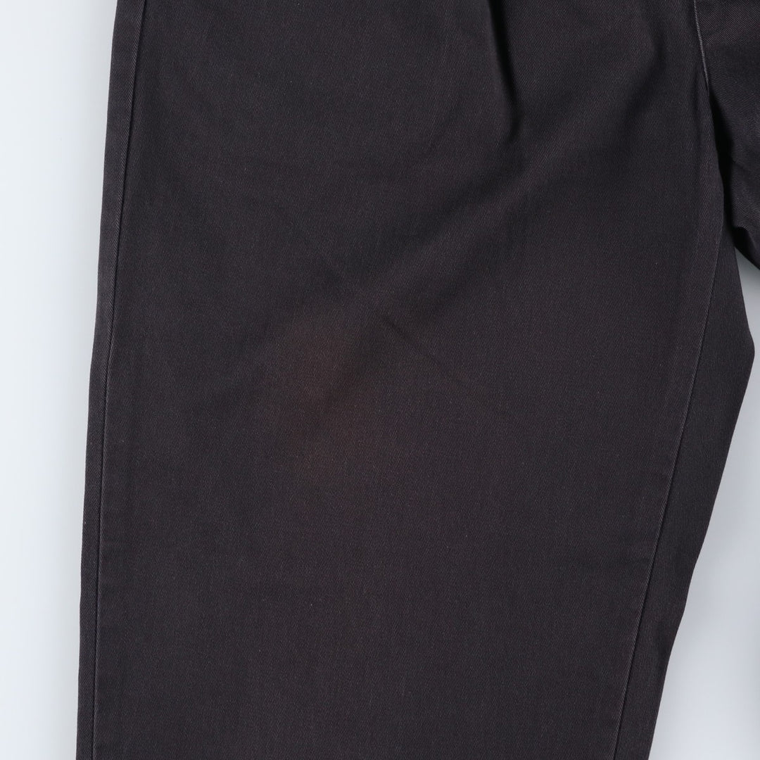 Ralph Lauren POLO by Ralph Lauren ANDREW PANT, two-pleat chino pants, men's, W32 equivalent cotton navy blue type Vintage Second Hand