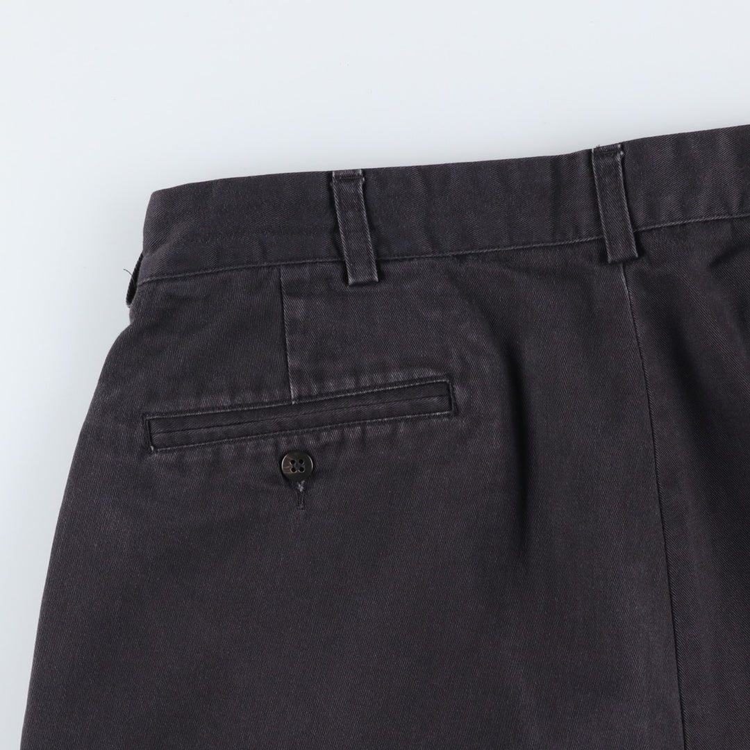 Ralph Lauren POLO by Ralph Lauren ANDREW PANT, two-pleat chino pants, men's, W32 equivalent cotton navy blue type Vintage Second Hand