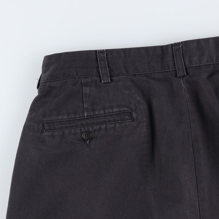 Ralph Lauren POLO by Ralph Lauren ANDREW PANT, two-pleat chino pants, men's, W32 equivalent cotton navy blue type Vintage Second Hand