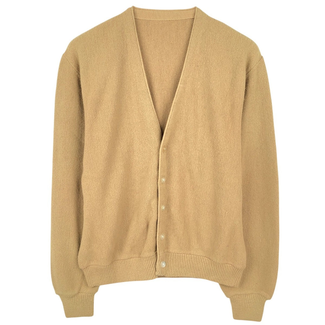 Knit cardigan, men's size M (equivalent) unclear Khaki type beige Vintage Second Hand