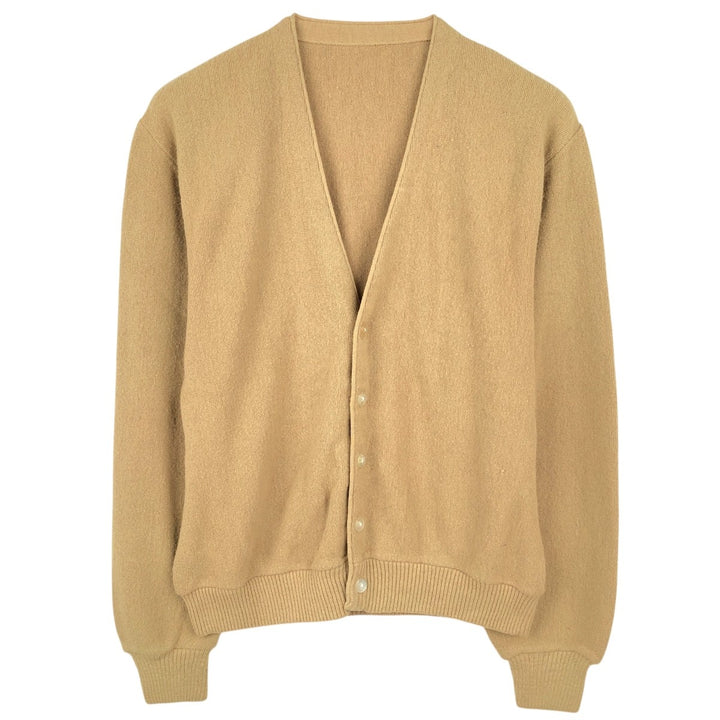 Knit cardigan, men's size M (equivalent) unclear Khaki type beige Vintage Second Hand