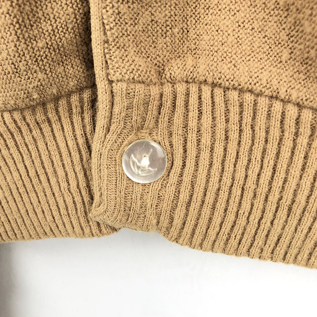 Knit cardigan, men's size M (equivalent) unclear Khaki type beige Vintage Second Hand