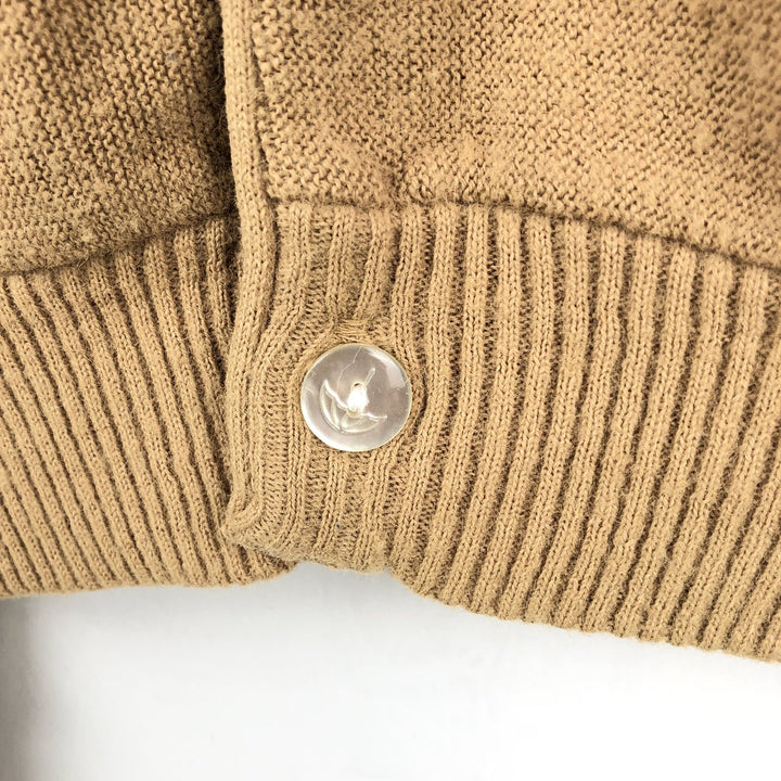 Knit cardigan, men's size M (equivalent) unclear Khaki type beige Vintage Second Hand