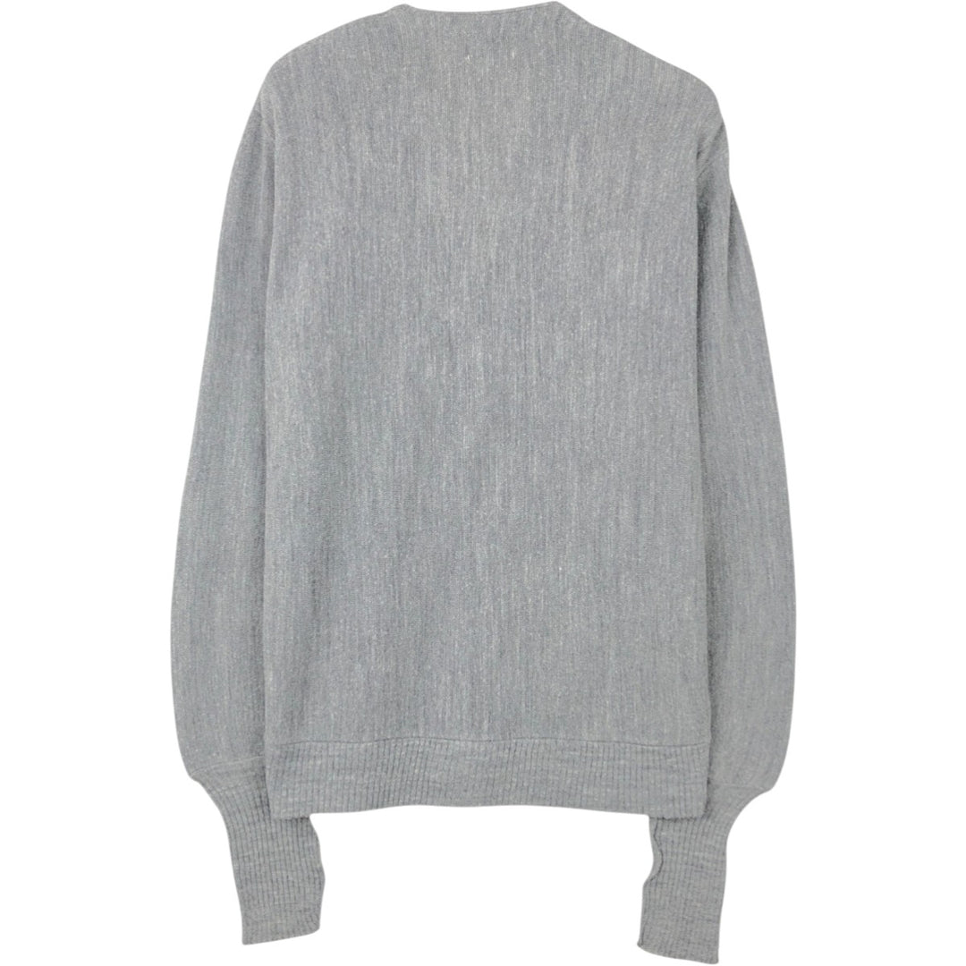 Richel Daniel Acrylic Knit Cardigan, Made in USA, Men's Size L (approx.) acrylic gray type Vintage Second Hand