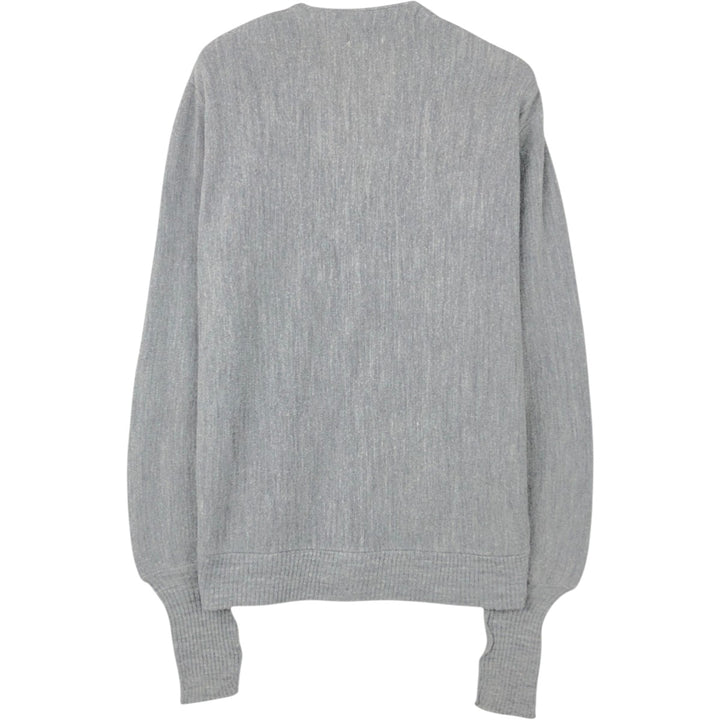 Richel Daniel Acrylic Knit Cardigan, Made in USA, Men's Size L (approx.) acrylic gray type Vintage Second Hand