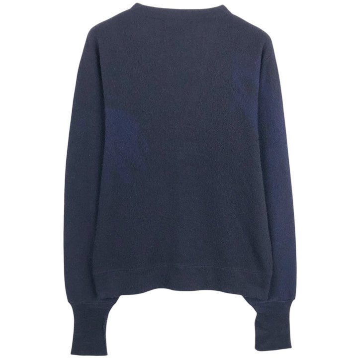 THANE Acrylic Knit Cardigan, Made in USA, Men's Size L (approx.), Vintage Oron Acrylic navy blue type Vintage Second Hand