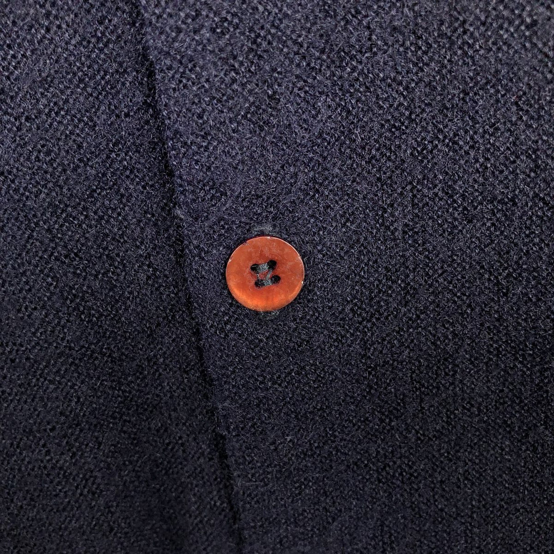 THANE Acrylic Knit Cardigan, Made in USA, Men's Size L (approx.), Vintage Oron Acrylic navy blue type Vintage Second Hand